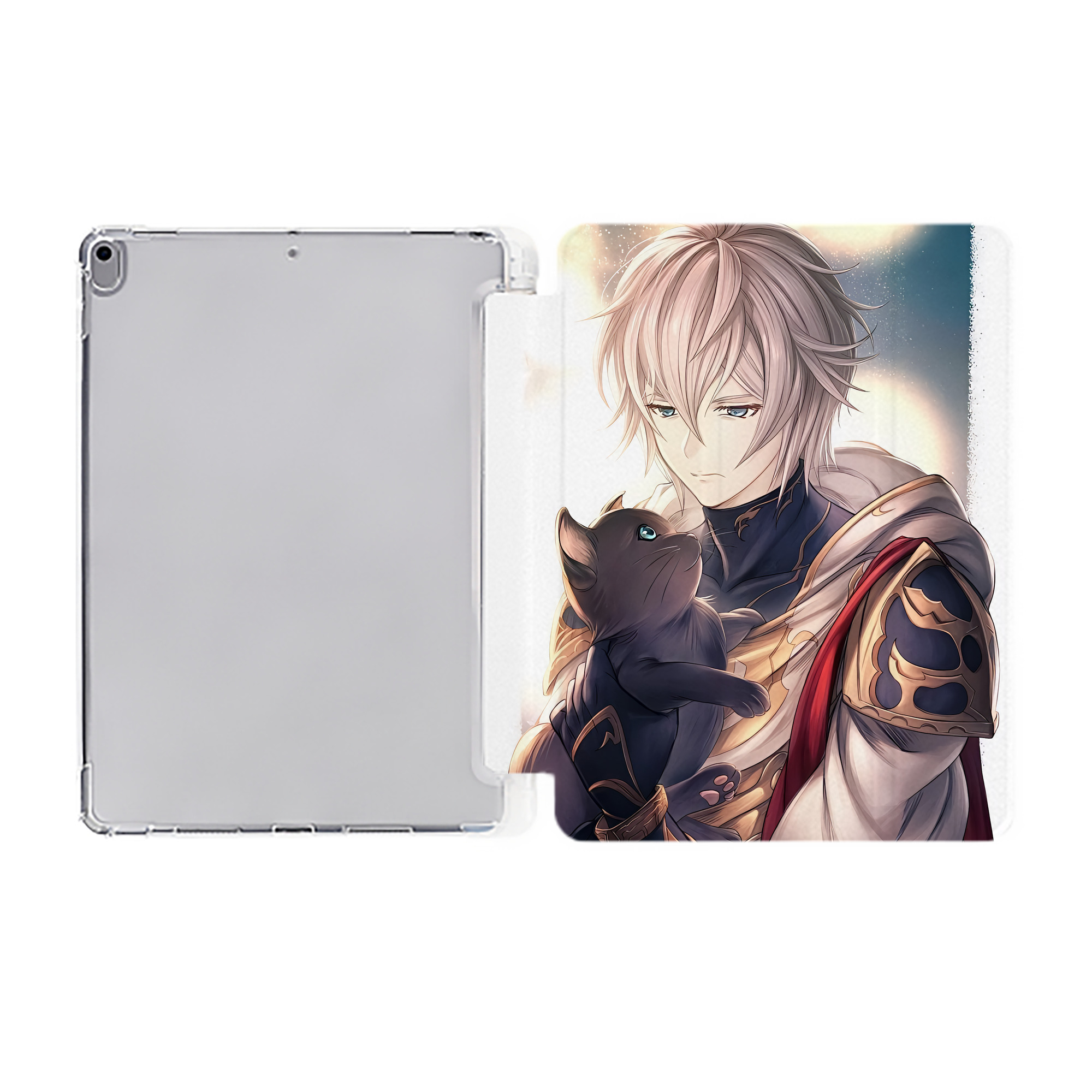 （画像用） 刀剣乱舞 Touken Ranbu IPad ケース ペン収納付き 三つ折りスタンド PUレザー×シリコン 対応機種9.5/10.5/10.9インチ